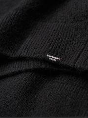 Superdry Black V-Neck Knit Jumper Dress - Image 6 of 6