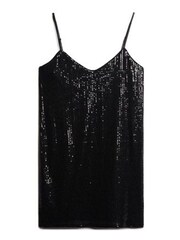 Superdry Black Sequin Cami Mini Dress - Image 7 of 12