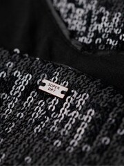 Superdry Black Sequin Cami Mini Dress - Image 11 of 12