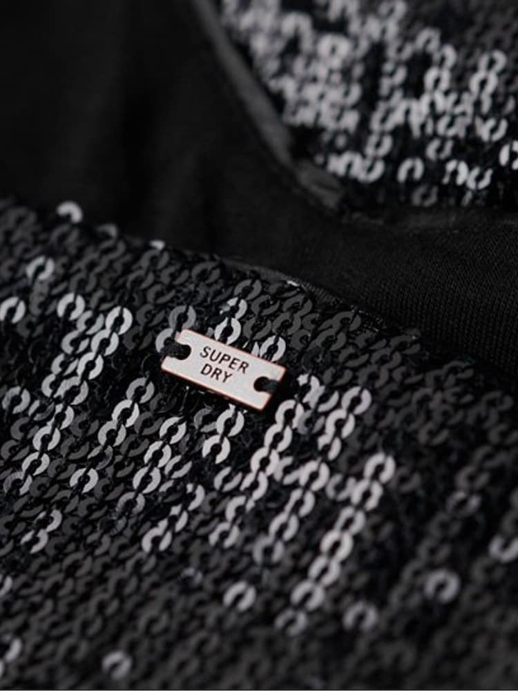 Superdry Black Sequin Cami Mini Dress - Image 12 of 12