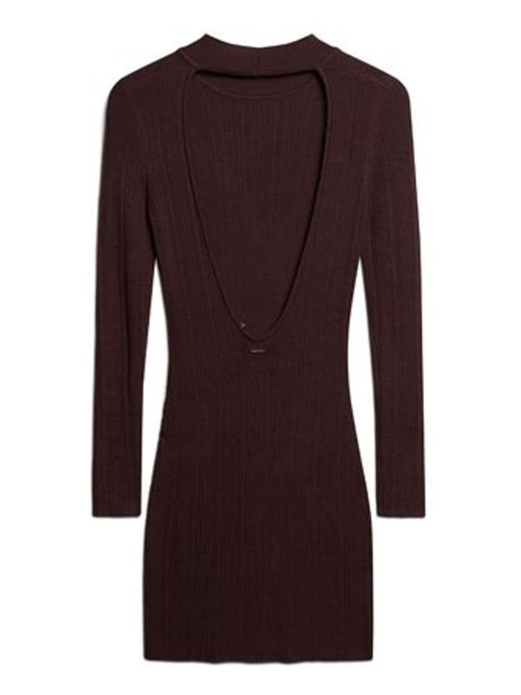 Superdry Red Backless Bodycon Mini Dress - Image 5 of 6