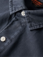 Superdry Blue Studios Long Sleeve Jersey 100% Cotton Polo Shirt - Image 4 of 5