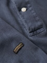 Superdry Blue Studios Long Sleeve Jersey 100% Cotton Polo Shirt - Image 5 of 5