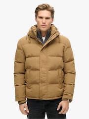 Superdry Brown Everest Hooded Puffer Jacket - Image 1 of 1