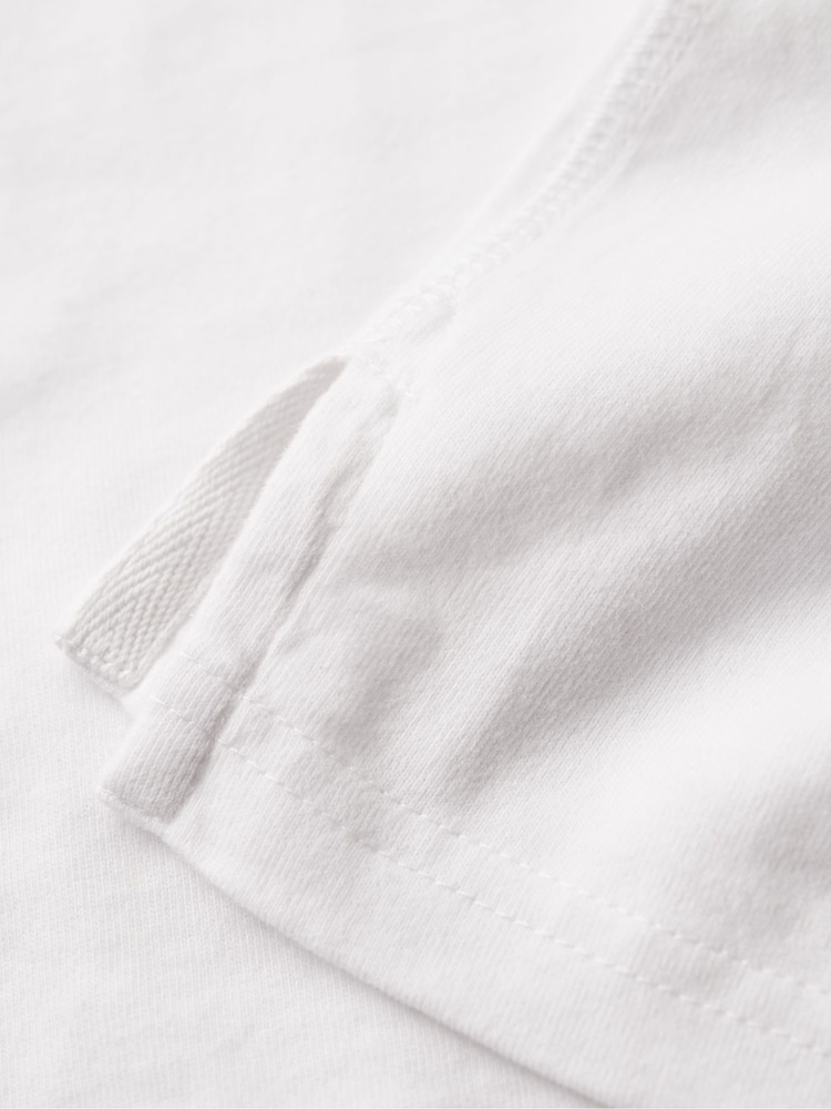 Superdry White Studios Long Sleeve Jersey 100% Cotton Polo Shirt - Image 6 of 6