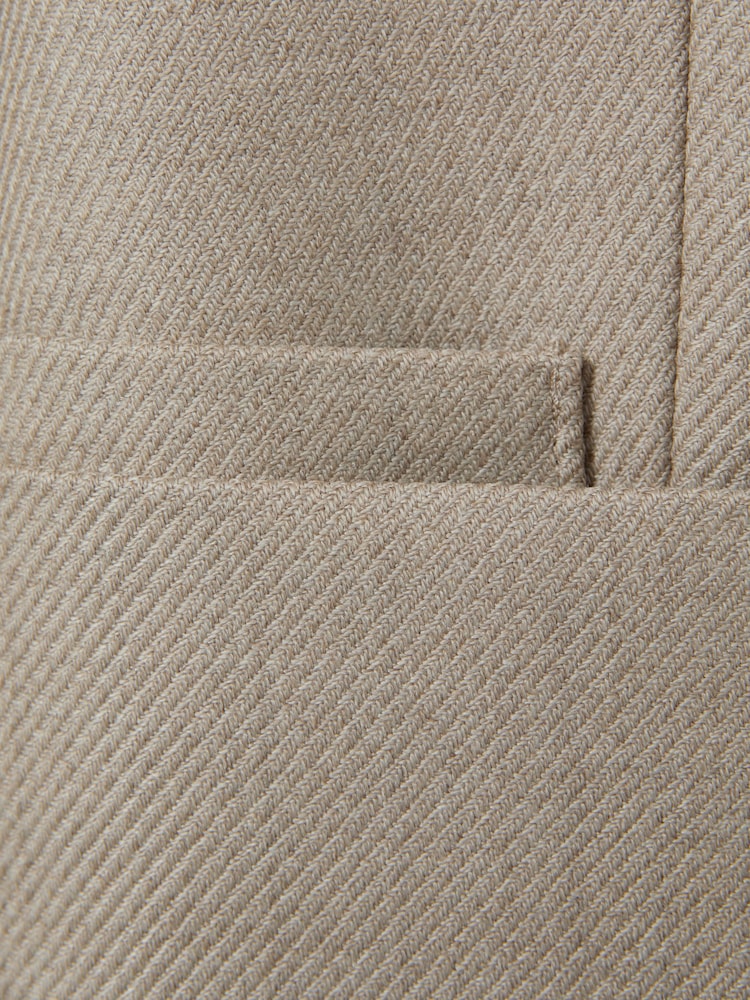 Reiss Neutral Harriet Wool Blend Double Breasted Blazer - Image 6 of 6
