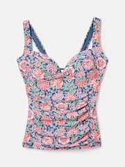 Joules Jasmine Pink & Navy Tankini Top - Image 6 of 6