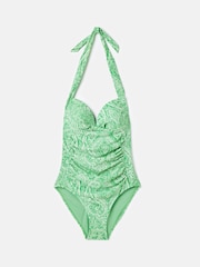 Joules Jasmine Green & White Printed Swimsuit - Image 8 of 8
