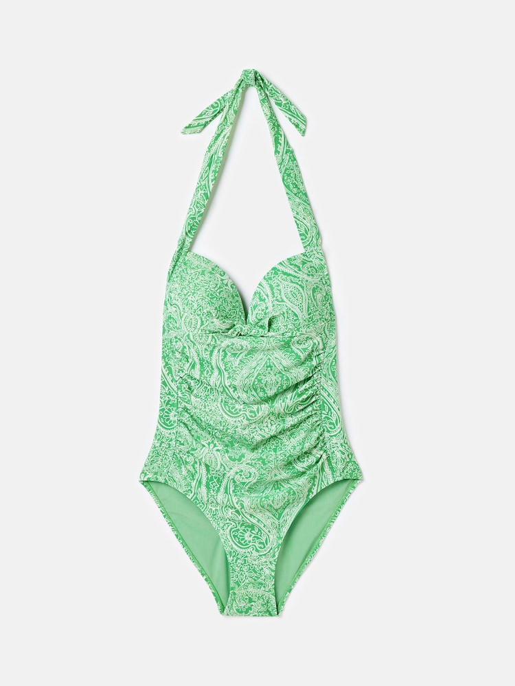 Joules Jasmine Green & White Printed Swimsuit - Image 8 of 8