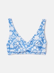Joules Posy Blue/White Wrap Bikini Top - Image 7 of 7