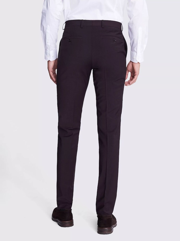DKNY Burgundy Red Slim Fit Suit - Trousers - Image 2 of 3