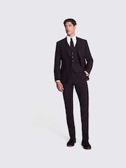 DKNY Burgundy Red Slim Fit Suit - Jacket - Image 3 of 7