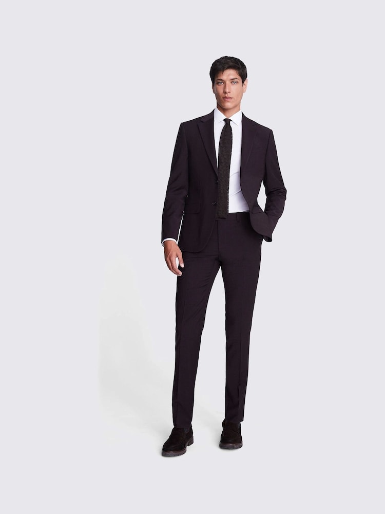 DKNY Burgundy Red Slim Fit Suit - Jacket - Image 4 of 7