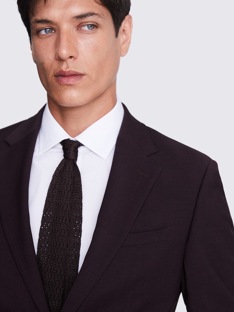 DKNY Burgundy Red Slim Fit Suit - Jacket - Image 6 of 7