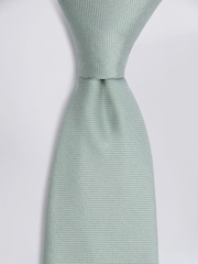MOSS Green Oxford Silk Tie - Image 2 of 2