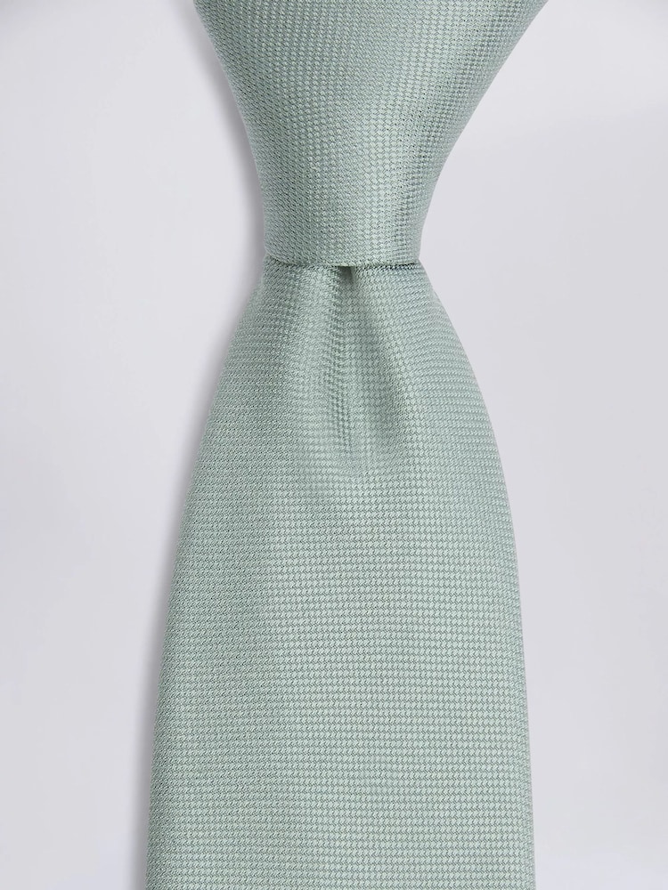 MOSS Green Oxford Silk Tie - Image 2 of 2
