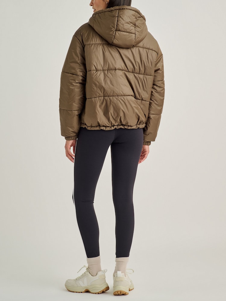Sporty & Rich Brown Crown Puffer Jacket - Image 2 of 5