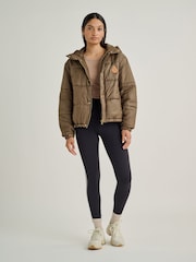 Sporty & Rich Brown Crown Puffer Jacket - Image 3 of 5