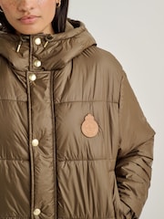 Sporty & Rich Brown Crown Puffer Jacket - Image 4 of 5