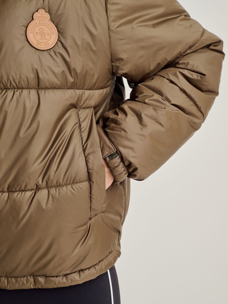 Sporty & Rich Brown Crown Puffer Jacket - Image 5 of 5