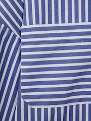Reiss Blue Danica 9-13 yrs Striped Cotton Shirt - Image 7 of 7