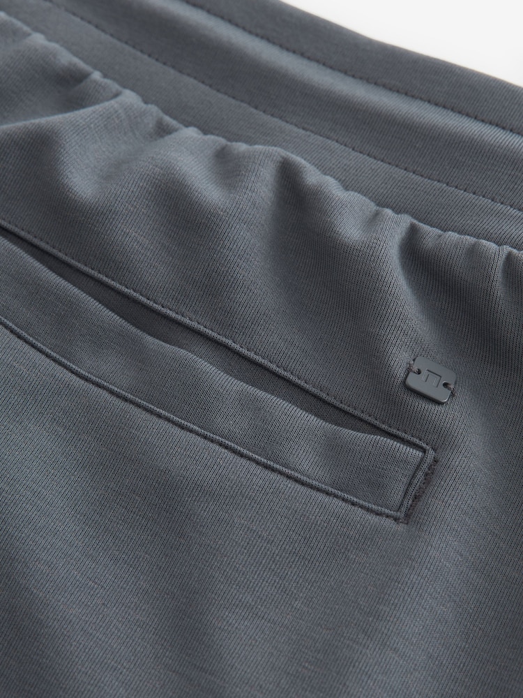 Marineblau/blau - Schmale Passform - Jersey-Shorts mit Reißverschlusstaschen - Image 4 of 9