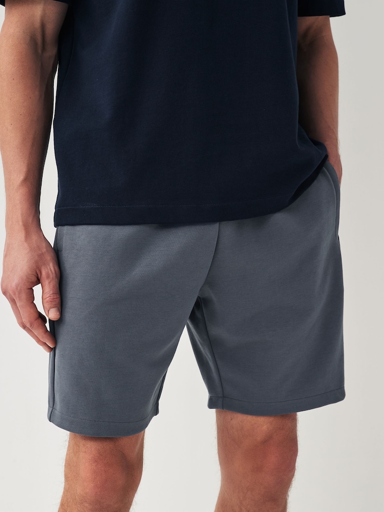 Marineblau/blau - Schmale Passform - Jersey-Shorts mit Reißverschlusstaschen - Image 5 of 9