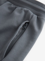 Navy Blue Slim Fit Zip Pocket Jersey Shorts - Image 8 of 9