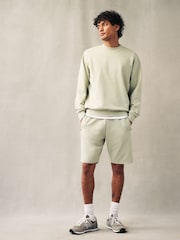 Green Straight Fit Zip Pocket Jersey Shorts - Image 1 of 8
