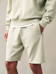 Green Straight Fit Zip Pocket Jersey Shorts - Image 2 of 8