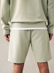 Green Straight Fit Zip Pocket Jersey Shorts - Image 3 of 8