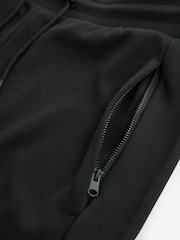 Black Slim Fit Zip Pocket Jersey Shorts - Image 5 of 8
