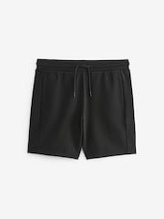 Black Slim Fit Zip Pocket Jersey Shorts - Image 8 of 8