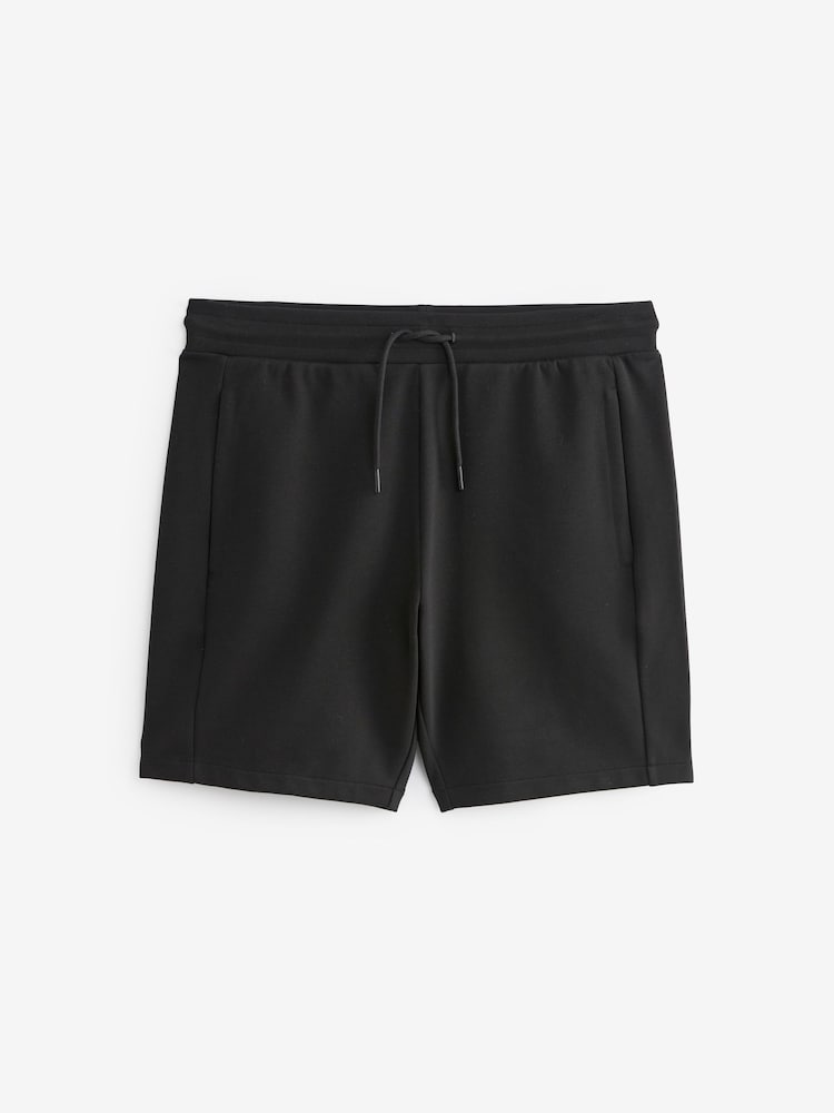 Black Slim Fit Zip Pocket Jersey Shorts - Image 8 of 8