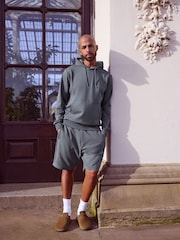 Blue Straight Fit Zip Pocket Jersey Shorts - Image 1 of 7