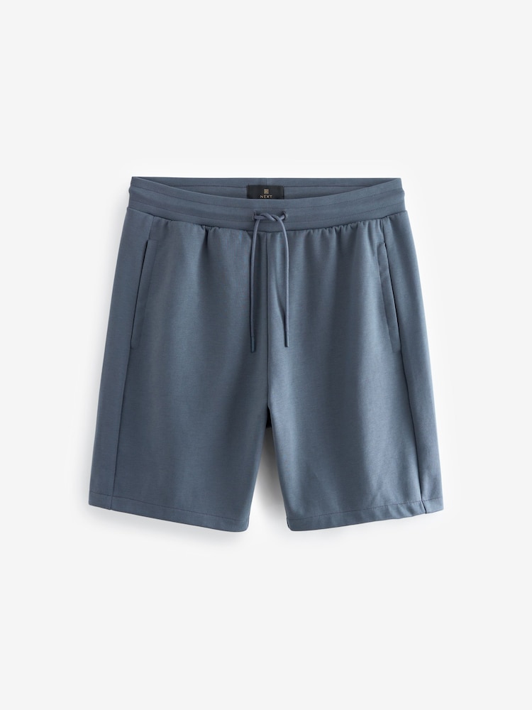Bleu - Ajustement droit - Short en jersey poches zippées - Image 4 of 7