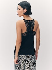 VERO MODA Black Lace Sleeveless Vest Top - Image 2 of 8