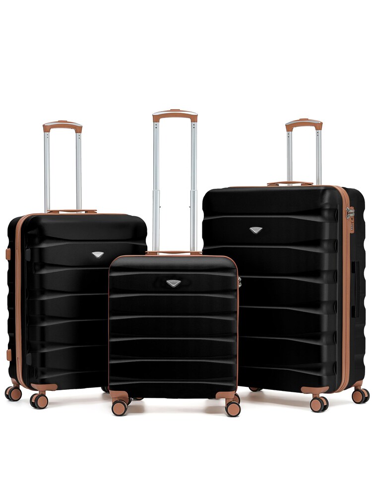 Flight Knight Black 56x45x25cm EasyJet (Paid), Jet2 & British Airways Over Head Luggage Cabin Case + Medium & Large Checked Baggage Hold Luggage - Image 1 of 1