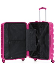 Flight Knight Bright Pink 8 Wheel ABS Hard Case Hold Suitcase - Image 3 of 4