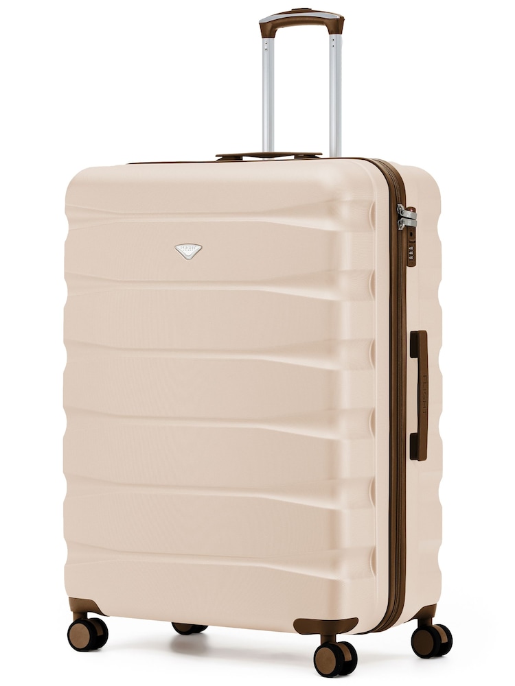 Flight Knight Pastel Cream 8 Wheel ABS Hard Case Hold Suitcase - Image 1 of 1