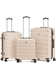 Flight Knight Pastel Cream EasyJet (Paid), Jet2 & British Airways Over Head Luggage Cabin Case + Medium & Large Checked Baggage Hold Luggage - Image 1 of 1