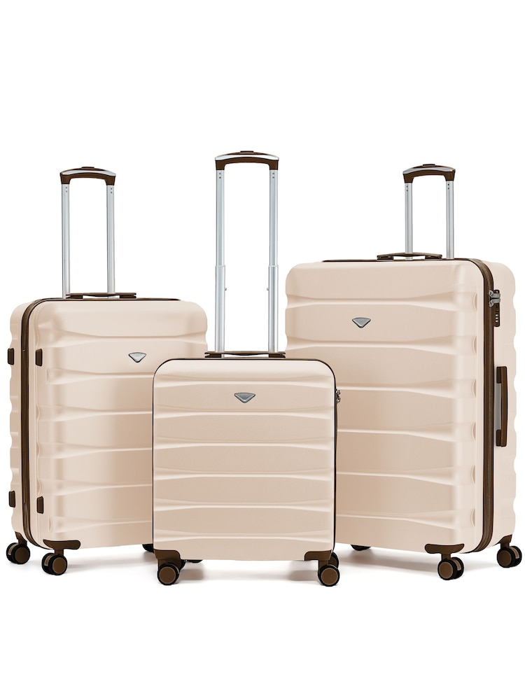 Flight Knight Pastel Cream EasyJet (Paid), Jet2 & British Airways Over Head Luggage Cabin Case + Medium & Large Checked Baggage Hold Luggage - Image 1 of 1