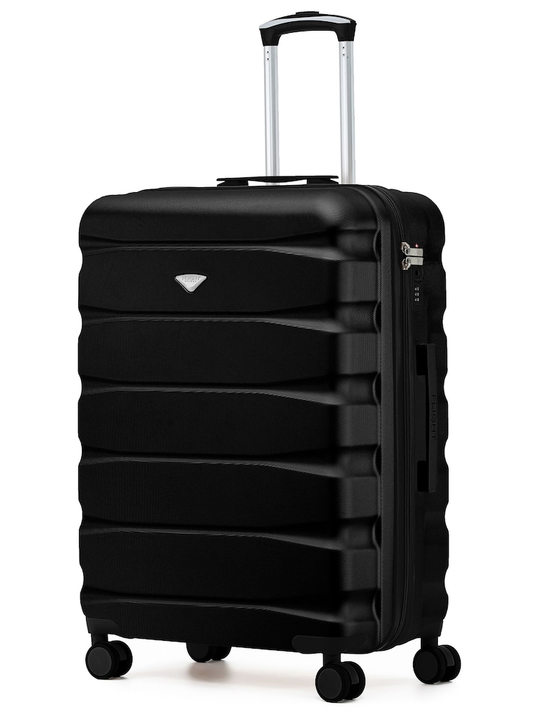 Flight Knight Coal Black 8 Wheel ABS Hard Case Hold Suitcase - Image 1 of 1 Flight Knight Coal Black 8 Wheel ABS Hard Case Hold Suitcase - Image 1 of 1