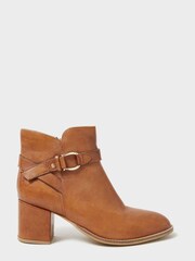 Crew Clothing Company Leather Brown Ankle Boots - Image 3 of 4