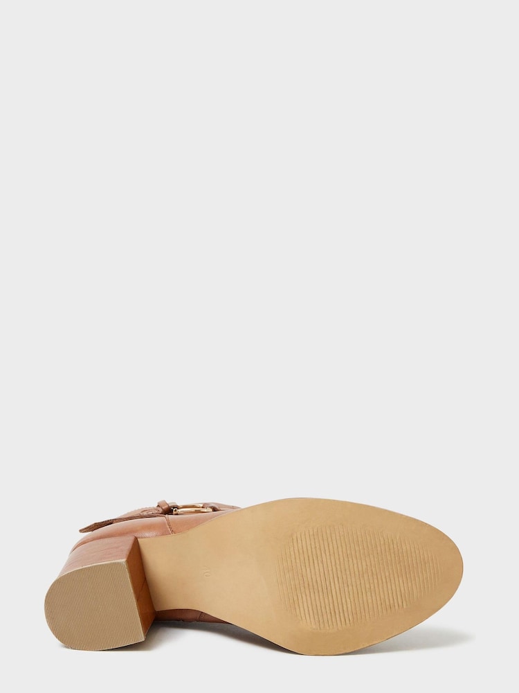 Crew Clothing Company Leather Brown Ankle Boots - Image 4 of 4