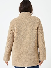 Crew Clothing Company Natural Textured  Casual Casual Coat - Image 2 of 4