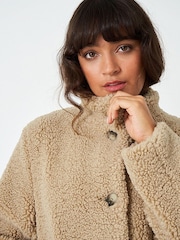 Crew Clothing Company Natural Textured  Casual Casual Coat - Image 4 of 4