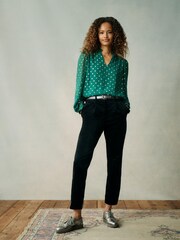Crew Clothing Company Blue Textured Blouse - Image 1 of 1
