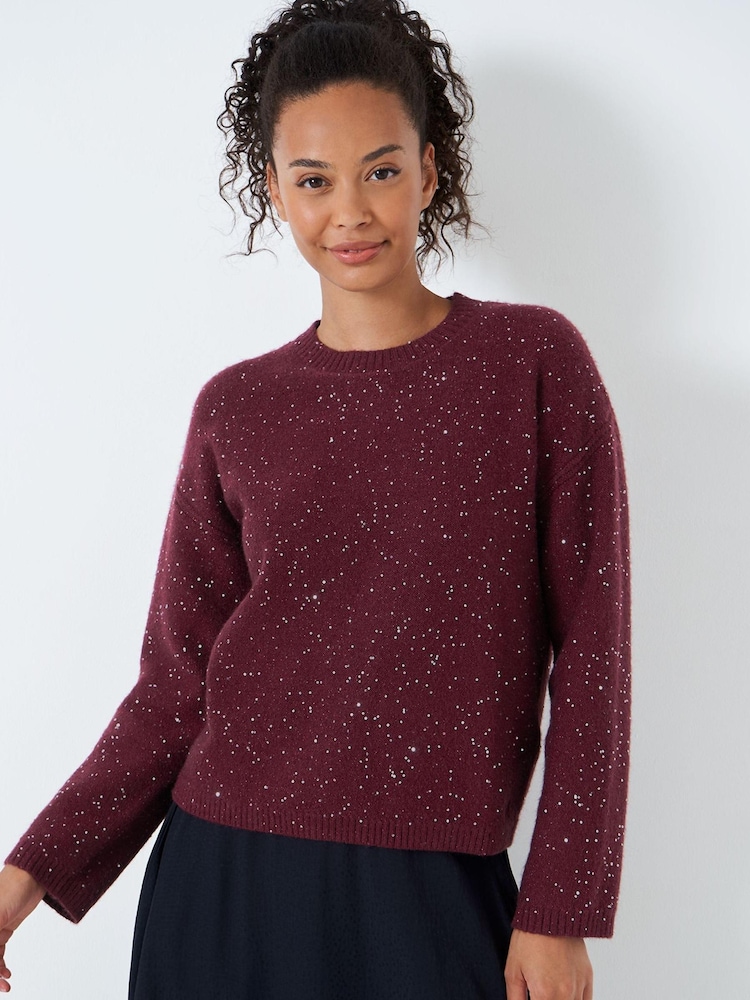 Crew Clothing Company Grey Textured Jumper - Image 1 of 6