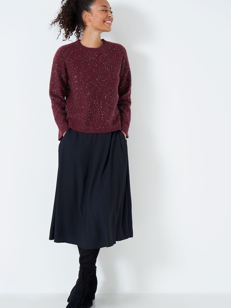 Crew Clothing Company Grey Textured Jumper - Image 2 of 6